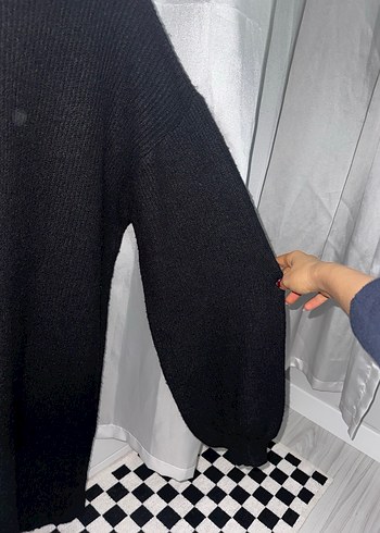 Dilvin Siyah Balon Kollu Salaş Elbise - Görsel 4