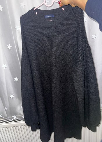 Dilvin Siyah Balon Kollu Salaş Elbise - Görsel 7