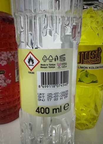 Adieu Limon Kolonyası 80° 3 adet koloya - Görsel 8