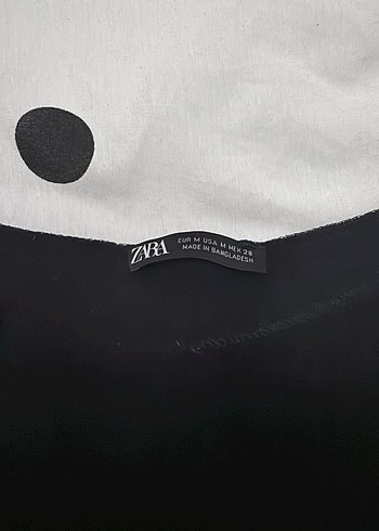 Zara Siyah Kısa Kollu Tişört - Görsel 3