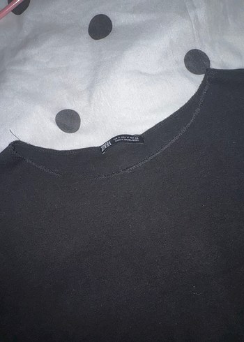 Zara Siyah Kısa Kollu Tişört - Görsel 4