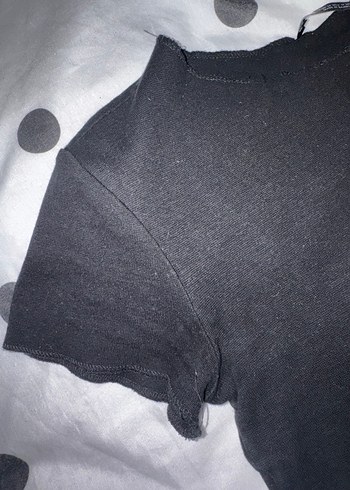 Zara Siyah Kısa Kollu Tişört - Görsel 6