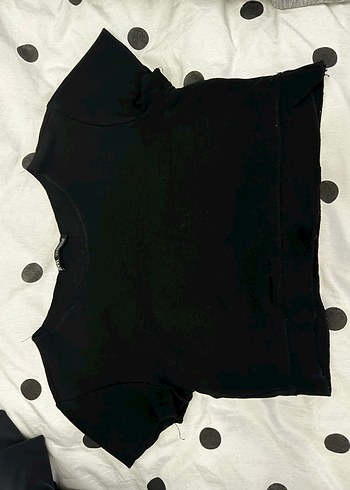 Zara Siyah Kısa Kollu Tişört - Görsel 11