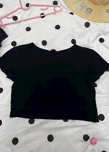 Zara Siyah Kısa Kollu Tişört - Görsel 2