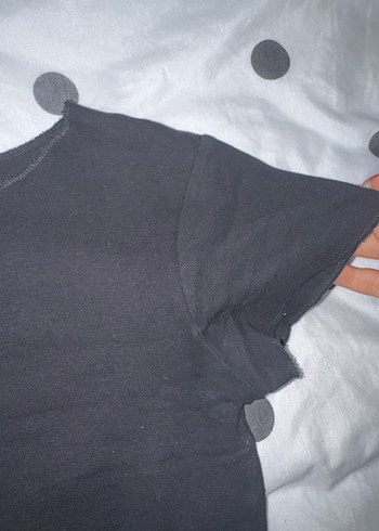 Zara Siyah Kısa Kollu Tişört - Görsel 7