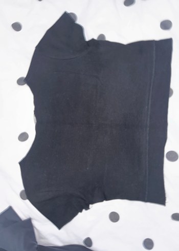 Zara Siyah Kısa Kollu Tişört - Görsel 9