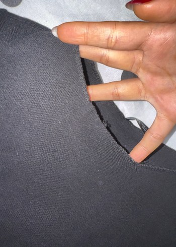 Zara Siyah Kısa Kollu Tişört - Görsel 5