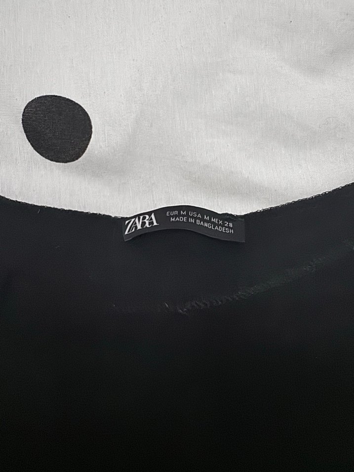 Zara Siyah Kısa Kollu Tişört - Görsel 3