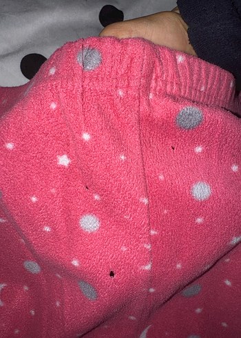 Kız Çocuk Pembe Düğmeli Polar Pijama Takımı - Görsel 15