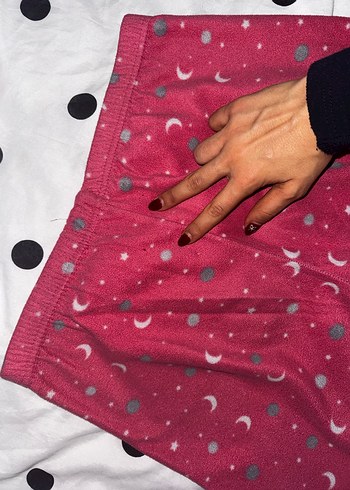 Kız Çocuk Pembe Düğmeli Polar Pijama Takımı - Görsel 13