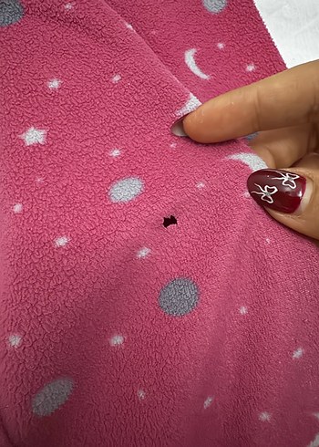 Kız Çocuk Pembe Düğmeli Polar Pijama Takımı - Görsel 7