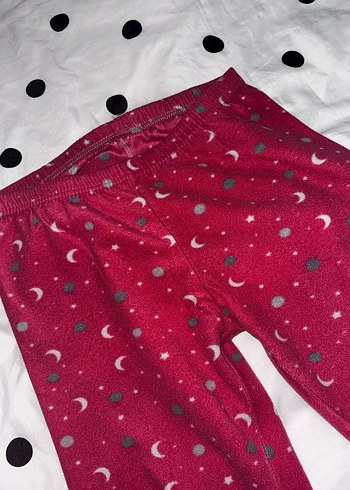 Kız Çocuk Pembe Düğmeli Polar Pijama Takımı - Görsel 8