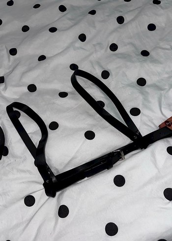 Siyah Deri Tokalı Gotik Kadın Kemer 2 Adet - Görsel 3