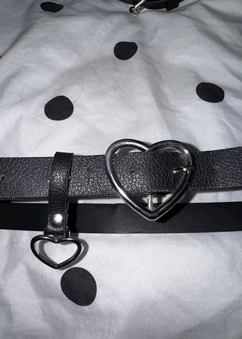 Siyah Deri Tokalı Gotik Kadın Kemer 2 Adet - Görsel 13