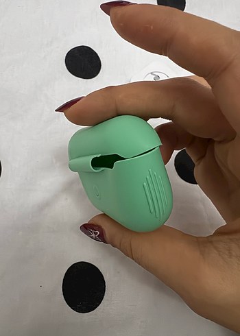 Yeşil Silikon AirPods Kılıfı + iç kulaklık silikonu - Görsel 8