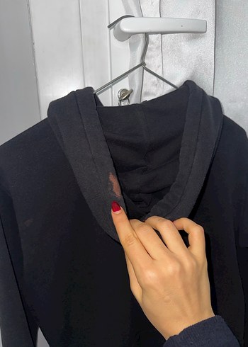 H&M Siyah Fermuarlı Kadın Sweatshirt - Görsel 9