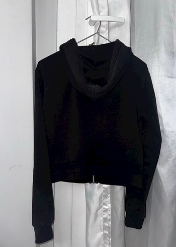 H&M Siyah Fermuarlı Kadın Sweatshirt - Görsel 8