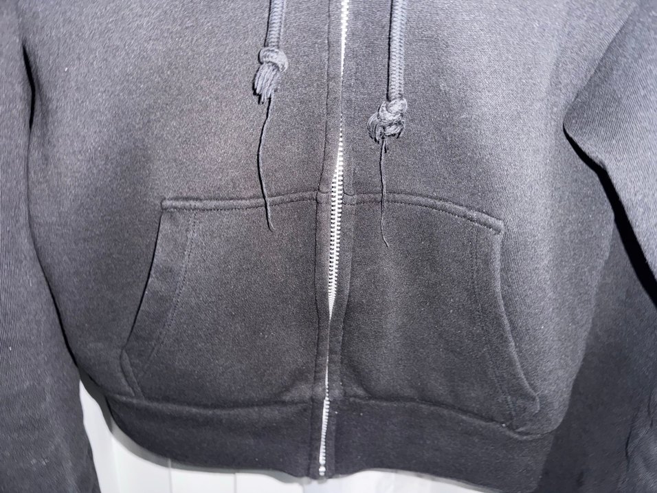 H&M Siyah Fermuarlı Kadın Sweatshirt - Görsel 5