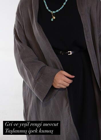 Diğer Taşlanmış ipek abaya