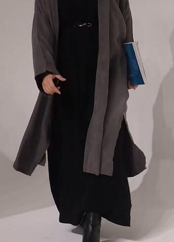 universal Beden Taşlanmış ipek abaya 
