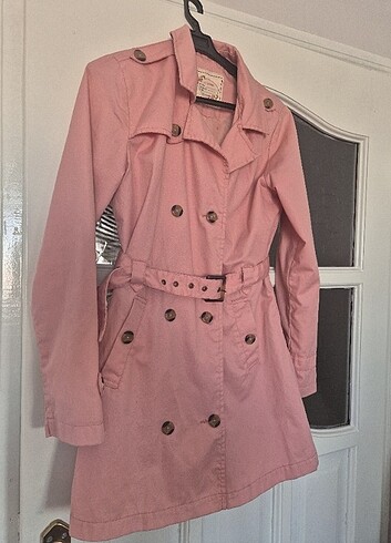 LC Waikiki Pembe 13-14 yaş trençkot