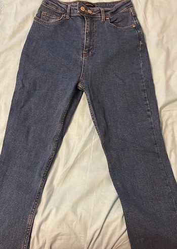 Trendyol & Milla Düğmeli Lacivert Kadın Denim Pantolon