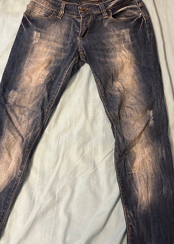 Kadın Kahverengi Dar Kesim Denim Pantolon