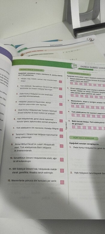 Beden Renk Testokul Türk Dili ve Edebiyatı Fasikül Soru Kitabı