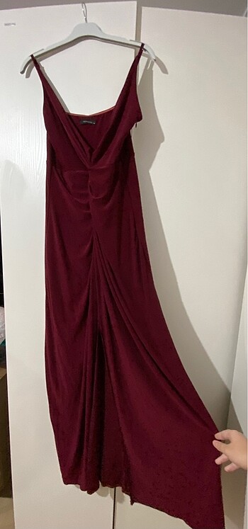 TRENDYOL MILLA Bordo abiye elbise