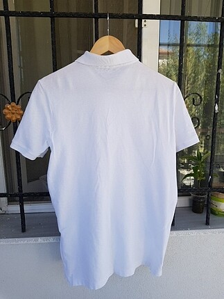 m Beden beyaz Renk Kip polo yaka beyaz tişört 