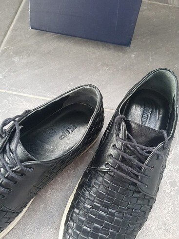 41 Beden siyah Renk Kip Siyah Beyaz Sneaker Erkek Ayakkabı 