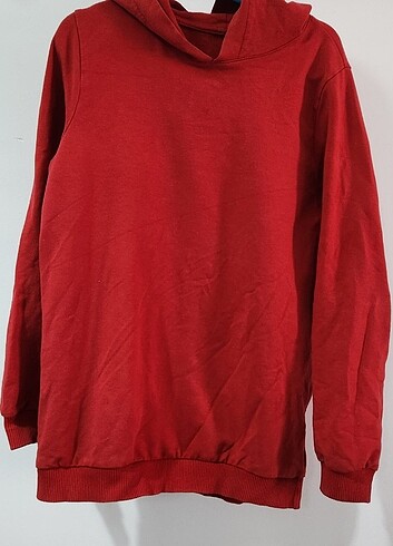 Lcw 9-10 Yaş Kırmızı Kapüşonlu Sweatshirt