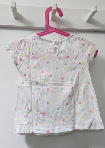 Kız Çocuk Baskılı Beyaz Tişört - Görsel 3