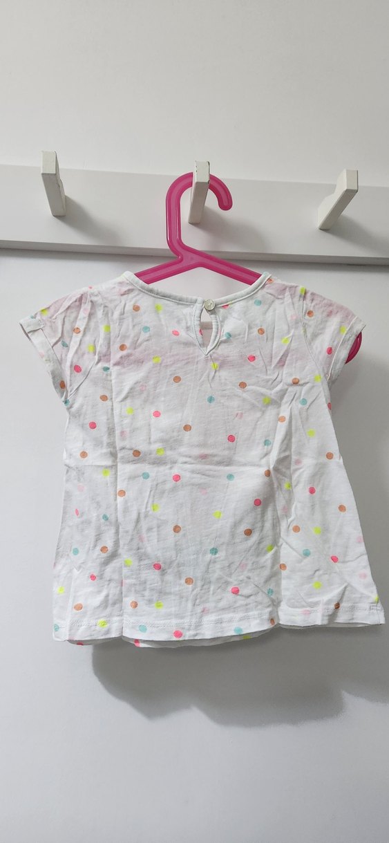 Kız Çocuk Baskılı Beyaz Tişört - Görsel 3