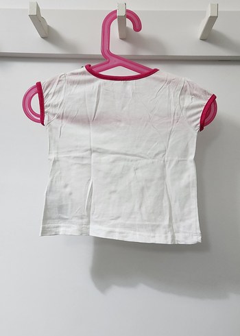 Kız Çocuk Beyaz Kısa Kollu Tişört - Görsel 2