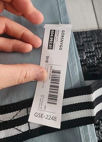  Beden İkea Görsnygg Gri Bavul Düzenleyici Çanta