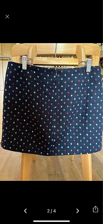 Zara Koton kısa etek kaşe kumaş kışlık
