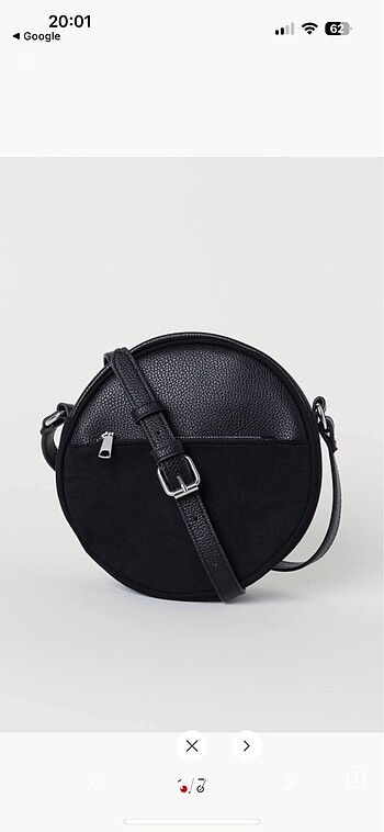 H&M askılı siyah çanta