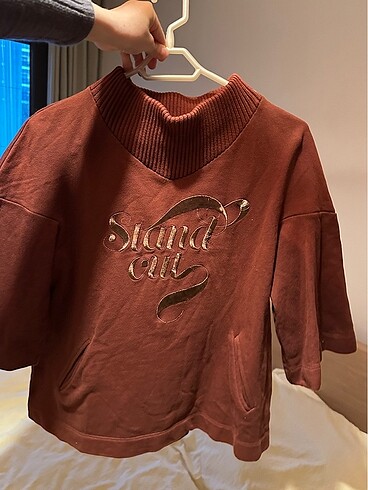 Zara Oversize cepli mini boğazlı sweatshirt