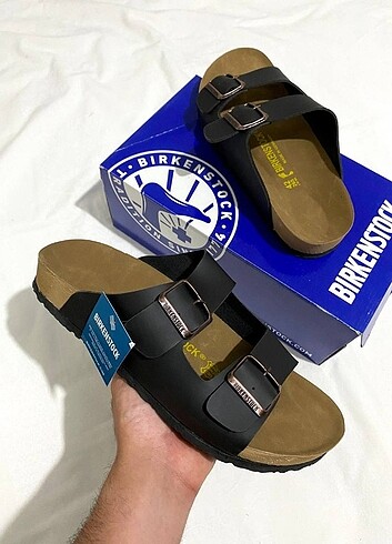tek ebat Beden siyah Renk Birkenstock Arizona Siyah Cilt