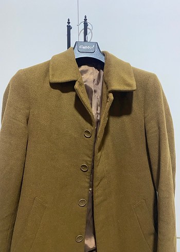 Piserro Düğmeli Kahverengi Kaban - Görsel 3