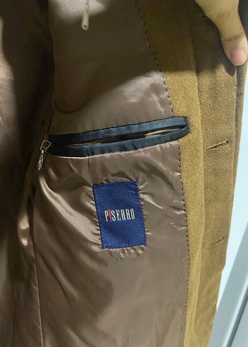 Piserro Düğmeli Kahverengi Kaban - Görsel 4