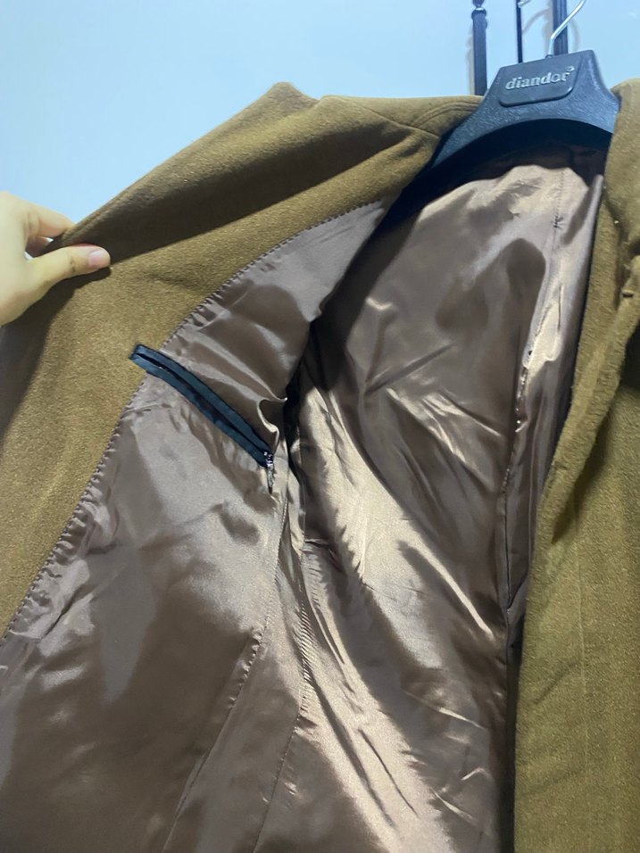 Piserro Düğmeli Kahverengi Kaban - Görsel 5