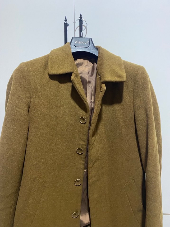 Piserro Düğmeli Kahverengi Kaban - Görsel 3