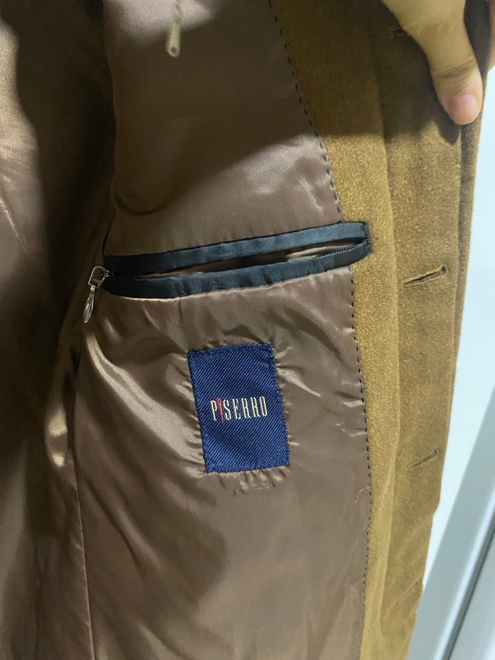 Piserro Düğmeli Kahverengi Kaban - Görsel 4