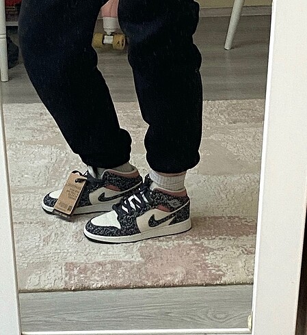 Nike Nike Air Jordan 1 Mid SE floral canvas ayakkabı orjinal