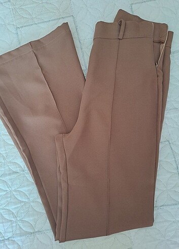 s Beden kahverengi Renk Pantolon #kumaş pantolon