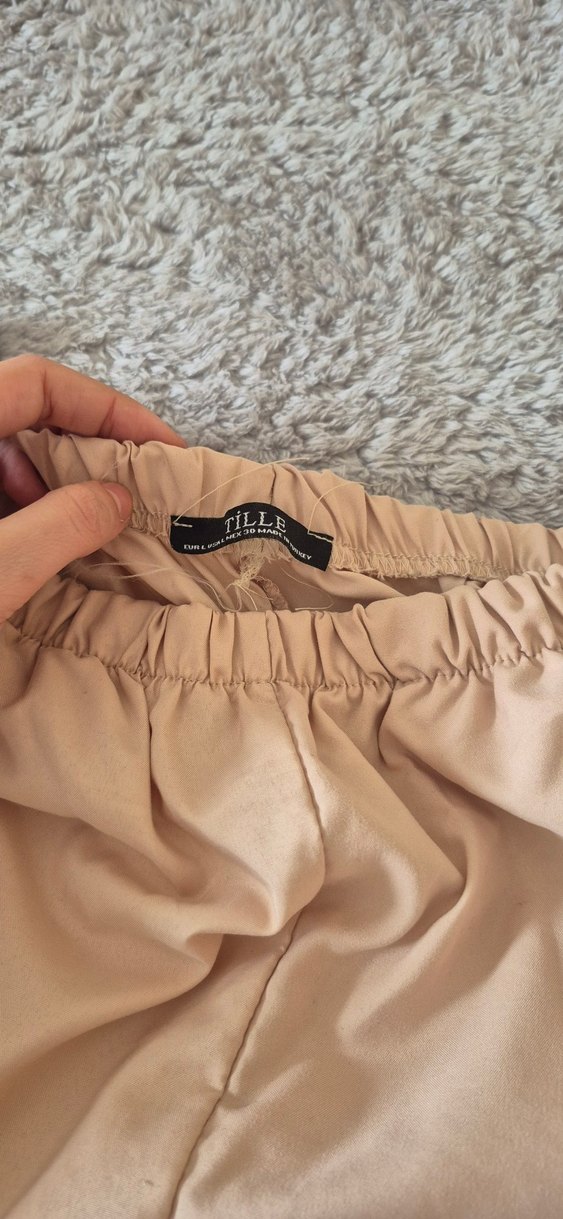 Bej Kadın paraşüt Pantolon - Görsel 2