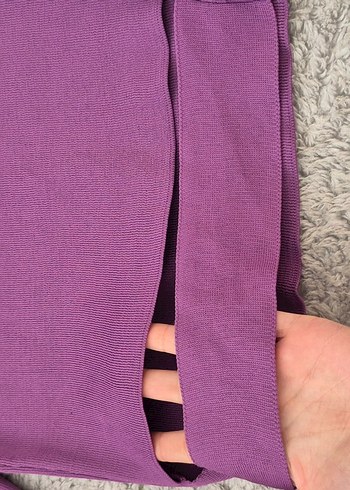 Mor Triko Boğazlı Kadın Kazak - Görsel 3