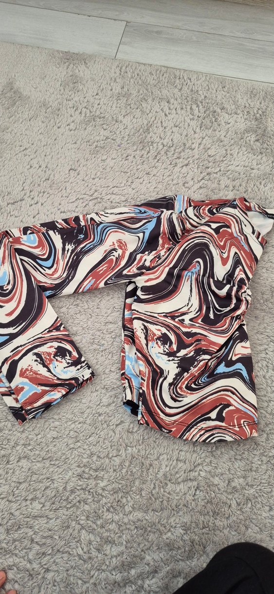 Uzun Kollu Bağlama Desenli Kadın Bluz - Görsel 4